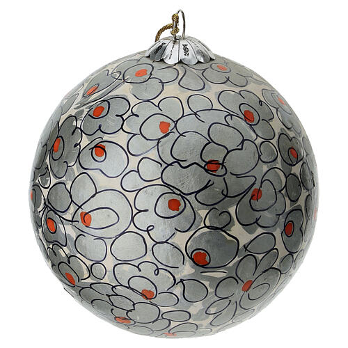 Boule de Noël en papier mâché 80 mm Tangerine Dreams 1