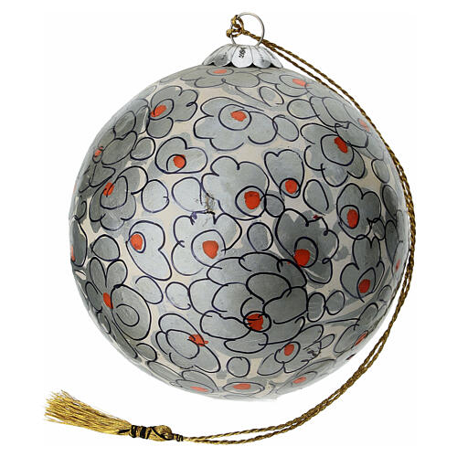 Boule de Noël en papier mâché 80 mm Tangerine Dreams 2