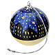 80mm Snowy London Christmas Ball Paper Mache s3