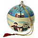 Christmas Ball Snowy Landscape with Children 80mm Paper-mache s3