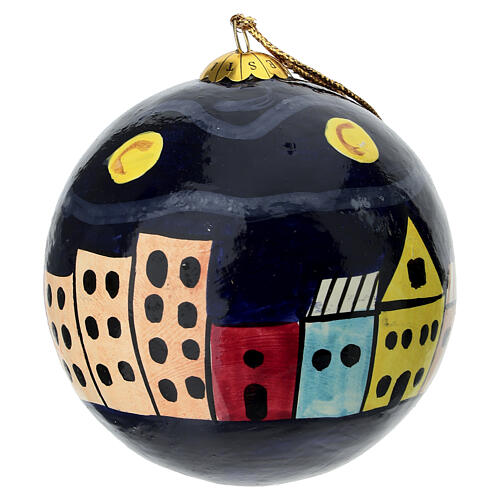 Christmas ball, Van Gogh's Starry Night, 3 in, papier-mâché 2