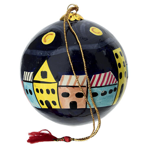 Christmas ball Starry Night Van Gogh 80mm paper-mache 3