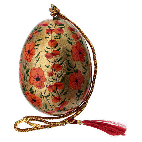 Huevo decorativo 50 mm para Navidad y Pascua papel maché 1