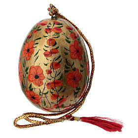 Uovo decorativo 50 mm per natale e pasqua cartapesta