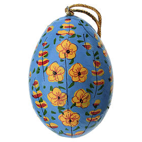 Bola de papel maché 50mm azul motivos pascuales