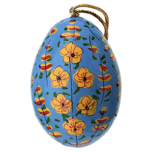 Bola de papel maché 50mm azul motivos pascuales 1