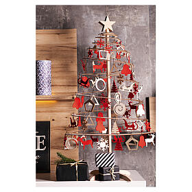 Decorazioni Small SPIRA 20 pz feltro rosso albero Natale