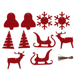 Weihnachtsbaumschmuck, SPIRA Medium, 20-teilig, Filz rot