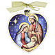 Nativity heart-shaped ornament for Christmas tree by Valenti, 6x5 in s1