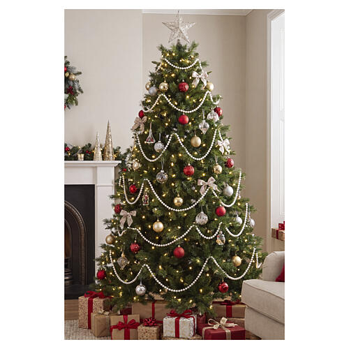 Christmas pearl garland winter white 8 mm diameter, 10 m length 2