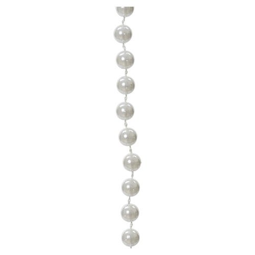 Christmas pearl garland winter white 8 mm diameter, 10 m length 3