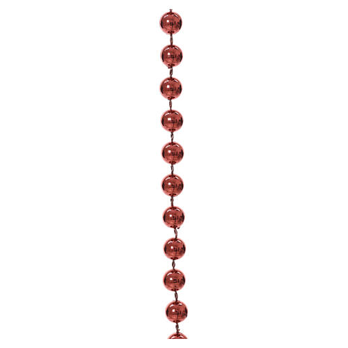 Decorative red Christmas pearl garland 8 mm diameter 10 m long 3