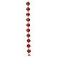 Decorative red Christmas pearl garland 8 mm diameter 10 m long s3