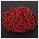 Decorative red Christmas pearl garland 8 mm diameter 10 m long s4