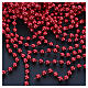 Decorative red Christmas pearl garland 8 mm diameter 10 m long s5