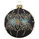 Weihnachtsbaumkugel Linie Vintage mit goldenem Blumendekor verschiedene Varianten 8 cm s4