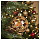 Weihnachtsbaumkugel aus Glas Rosa Bernstein Linie Safari verschiedene Farben 8 cm s2