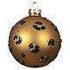 Boule de Noël en verre motif léopard, ligne Safari, 8 cm s1