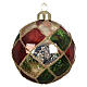Pallina per albero Natale assortite in vetro multicolore stile vintage 8 cm s3