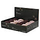 Pallina vetro natalizia decoro velluto rosa e bordeaux 8 cm s4