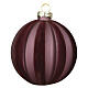 Box of 12 pink and burgundy velvet-effect glass Christmas baubles, 8 cm s1