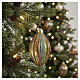Multicolour vintage-style glass Christmas bauble, 3 in s2