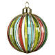Multicolour vintage-style glass Christmas bauble, 3 in s3