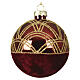 Bola árbol Navidad vidrio rojo verde decoración arcos y rejilla línea vintage 8 cm s4