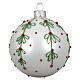 Glass Christmas bauble with glittered woodland decoration, 3 in s3