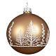 Glass Christmas bauble with glittered woodland decoration, 3 in s4