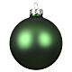 Bola para árbol de Navidad vidrio verde satinado 8 cm s1