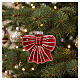 Moño de vidrio para árbol de Navidad surtido rojo y blanco 8 cm s2