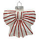 Moño de vidrio para árbol de Navidad surtido rojo y blanco 8 cm s3