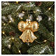 Nœud de Noël en verre assorti or et or clair 10 cm s2