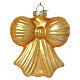 Fiocco natalizio in vetro assortito oro e oro chiaro 10 cm s3