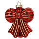 Fiocco per albero natalizio in vetro assortito rosso e oro 10 cm s1