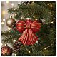 Fiocco per albero natalizio in vetro assortito rosso e oro 10 cm s2