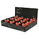 Fiocco per albero natalizio in vetro assortito rosso e oro 10 cm s4