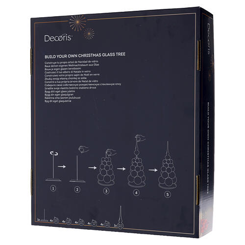 Árbol decorativo navideño con esferas rojas de vidrio 50 cm 9