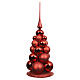 Árbol decorativo navideño con esferas rojas de vidrio 50 cm s1