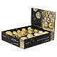 Gold and ivory glass Christmas tree arrangement, 20x8 in s6