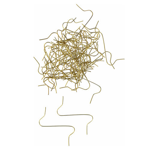 Gold hooks for Christmas tree baubles, set of 50, 1.4 in 2