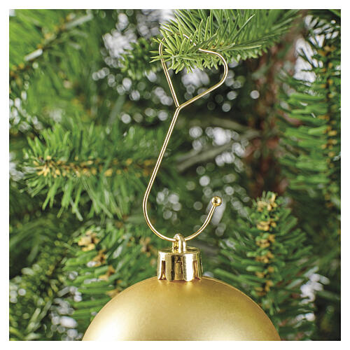 Ganchos surtidos para decoraciones navideñas oro 6 cm 2