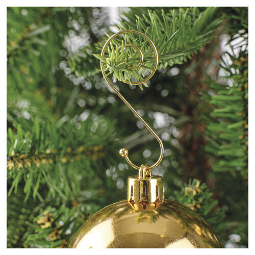 Ganchos assortidos para decoração de Natal ouro 6 cm 3