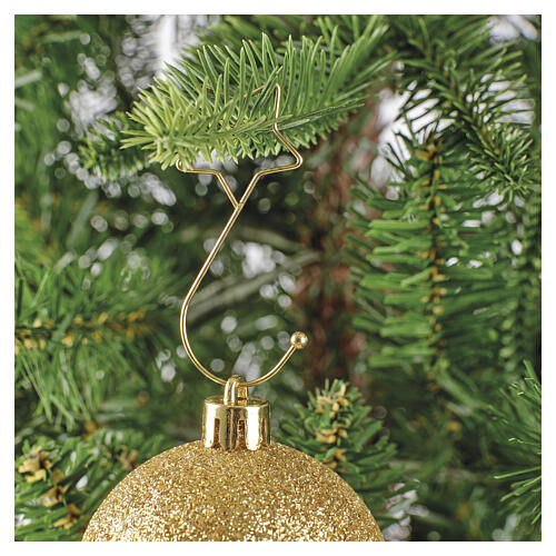 Ganchos assortidos para decoração de Natal ouro 6 cm 4