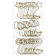 Ganchos assortidos para decoração de Natal ouro 6 cm s1