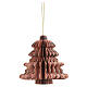 Assorted honeycomb Christmas decoration, 100% FSC paper in pink, green, and terracotta, 10x10x5 cm s1
