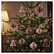 Assorted honeycomb Christmas decoration, 100% FSC paper in pink, green, and terracotta, 10x10x5 cm s2