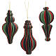 Assorted hanging Christmas decoration, 100% FSC paper, champagne, red and green, 5x2x2 in s1