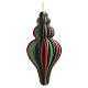 Décoration pendante 10x5x5 cm en papier 100% FSC assortiment champagne, rouge et vert s2